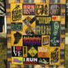 Run Find Yourself Quilt Blanket Tm99  Quilt